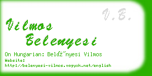 vilmos belenyesi business card